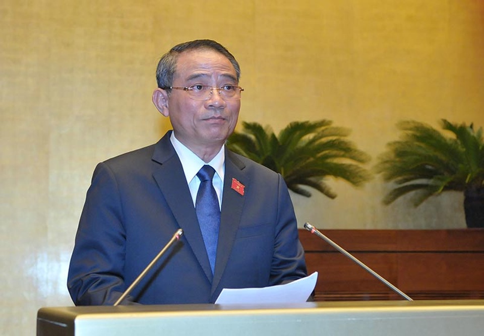 Xây dựng tuyến đường sắt tốc độ cao trong những năm 2020 - 2030 - 1 Bộ trưởng Bộ giao thông vận tải Trương Quang Nghĩa, thừa ủy quyền của Thủ tướng Chính phủ trình bày Tờ trình dự án Luật đường sắt (sửa đổi) (Ảnh: Hoàng Long)