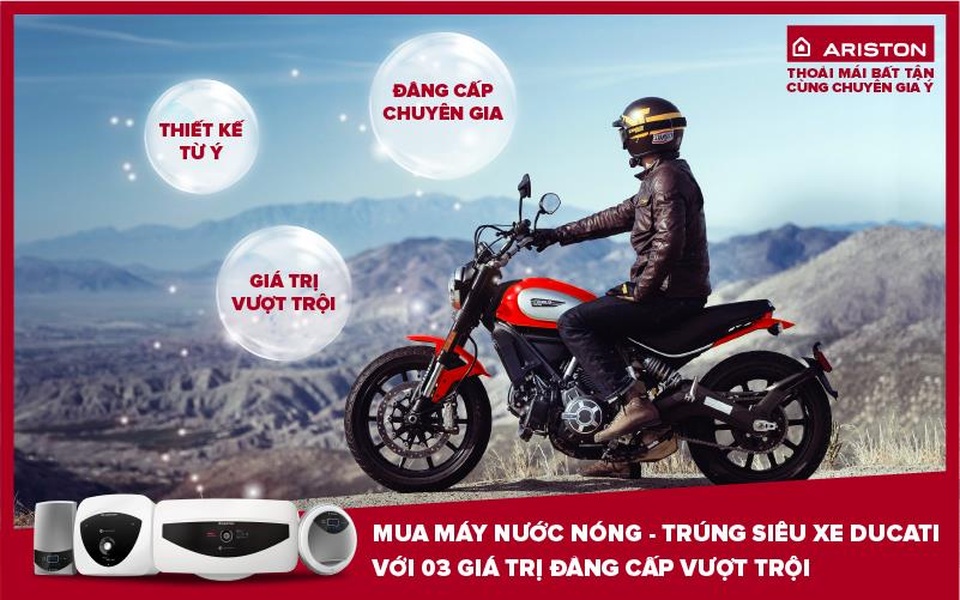 Mua máy nước nóng, trúng ngay siêu xe Ducati - 1 Mua máy nước nóng, trúng ngay siêu xe Ducati - 1