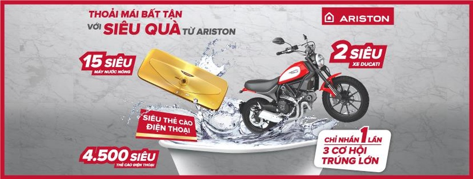 Mua máy nước nóng, trúng ngay siêu xe Ducati - 2 Mua máy nước nóng, trúng ngay siêu xe Ducati - 2