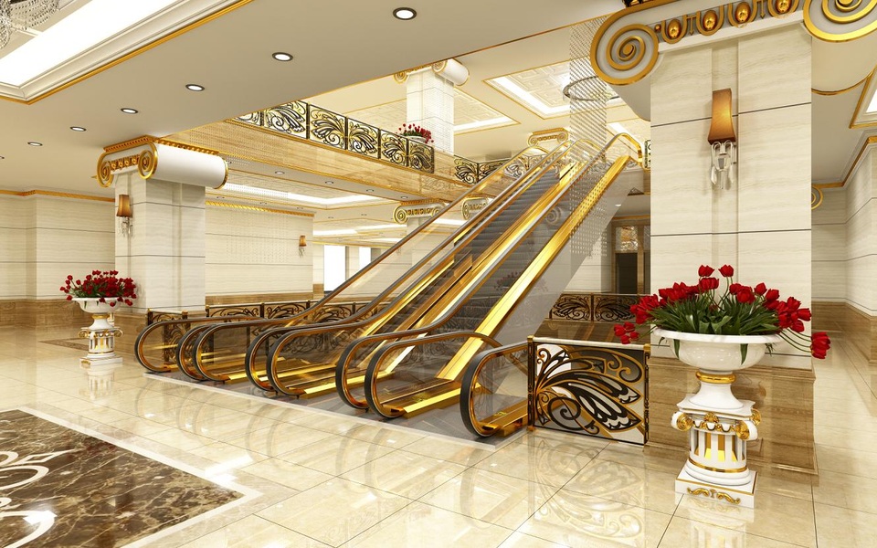 Trung tâm thương mại tại D. Le Roi Soleil sở hữu không gian lộng lẫy, sang trọng theo tiêu chuẩn quốc tế