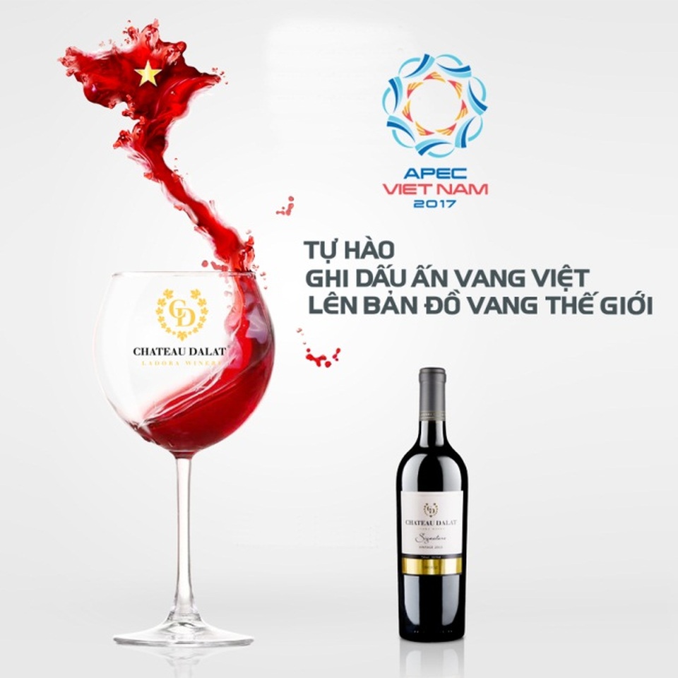 Thương hiệu Vang Việt được lựa chọn chính thức và duy nhất tại Apec 2017 - 2 Chateau Dalat tự hào ghi dấu ấn vang Việt lên bản đồ vang thế giới