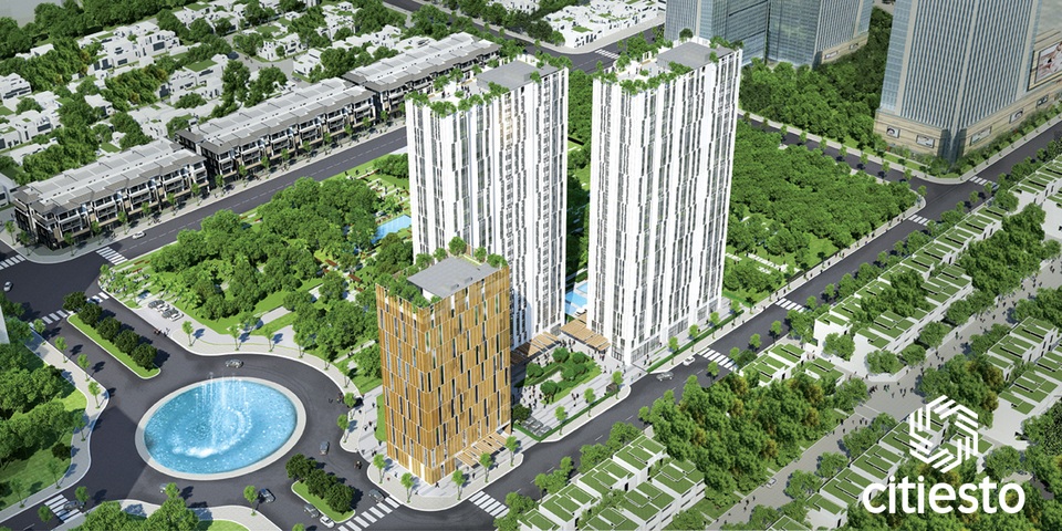 Đi tìm căn hộ chuẩn cho người trẻ - 2 Với CitiEsto, nhịp điệu đã được mang vào thiết kế tổng thể, bắt đầu bằng sự sắp xếp các mảng đặc, rỗng, đường nét, vật liệu, màu sắc theo quy luật nhịp điệu nhất định, chia thành 9 cung bậc khác nhau trên suốt bề mặt khối nhà.