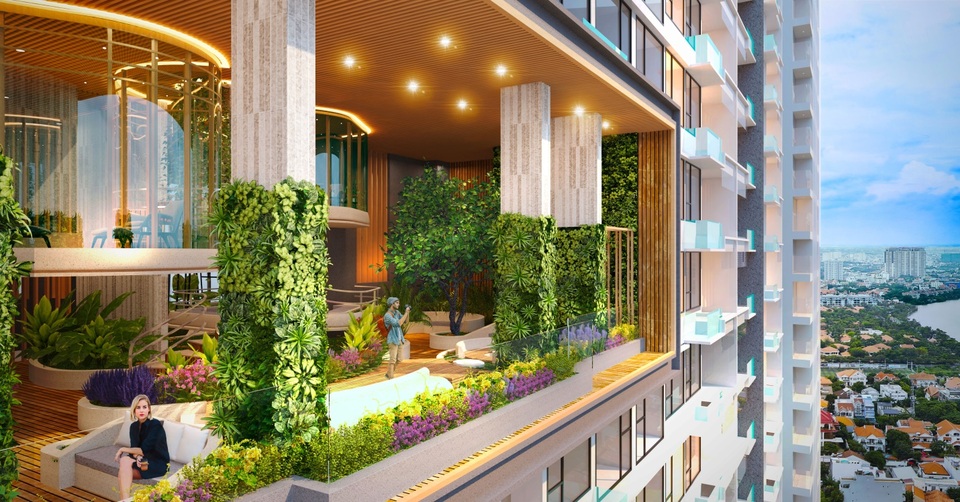 Q2 THAO DIEN – Vượt trên cả định nghĩa đơn thuần về “căn hộ cao cấp” - 2 Phối cảnh một góc ban công