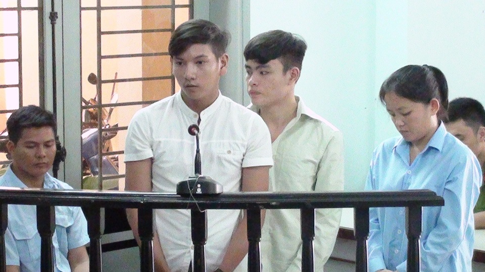 Các bị cáo tại phiên tòa