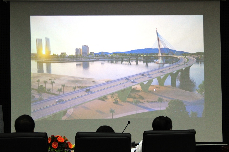 Một trong những phương án tham gia thi tuyển thiết kế công trình vượt sông Hàn 