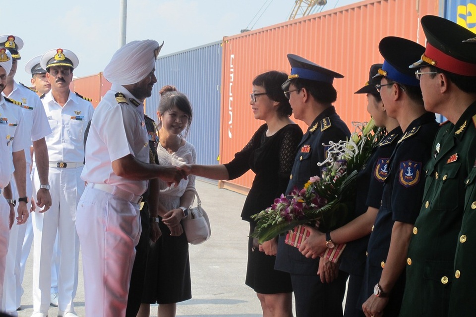 Lễ đón được tổ chức ngay tại cảng Tiên Sa 