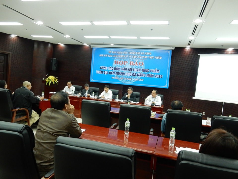 UBND TP Đà Nẵng họp báo công tác đảm bảo an toàn thực phẩm trên địa bàn thành phố năm 2016