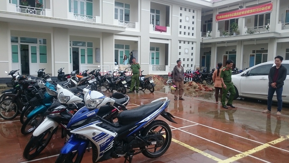Số xe máy do các đối tượng trộm đã lực lượng công an thu hồi 