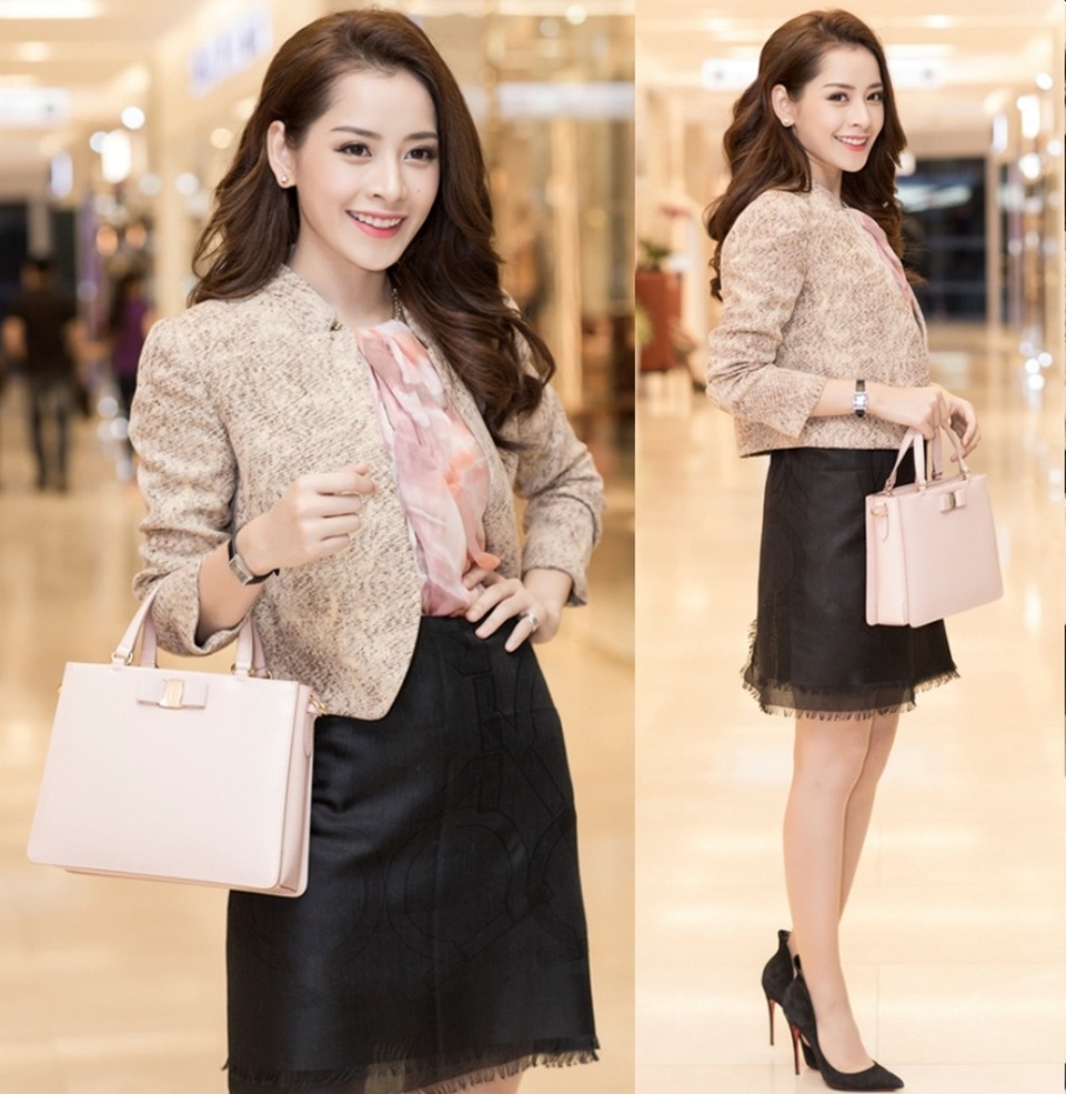 Thanh Hằng, Đông Nhi mặc đẹp nhất tuần; Kỳ Duyên, Hạ Vi lọt top sao mặc xấu - 4 Chi Pu không chỉ ghi điểm bởi sự nhã nhặn, thanh lịch trong cách kết hợp váy, áo, túi mà còn khiến nhiều người khâm phục bởi sự sáng tạo và thông minh của mình, người đẹp đã biến tấu 2 chiếc khăn lụa để cho ra bộ cánh duyên dáng, “hút hồn” này.