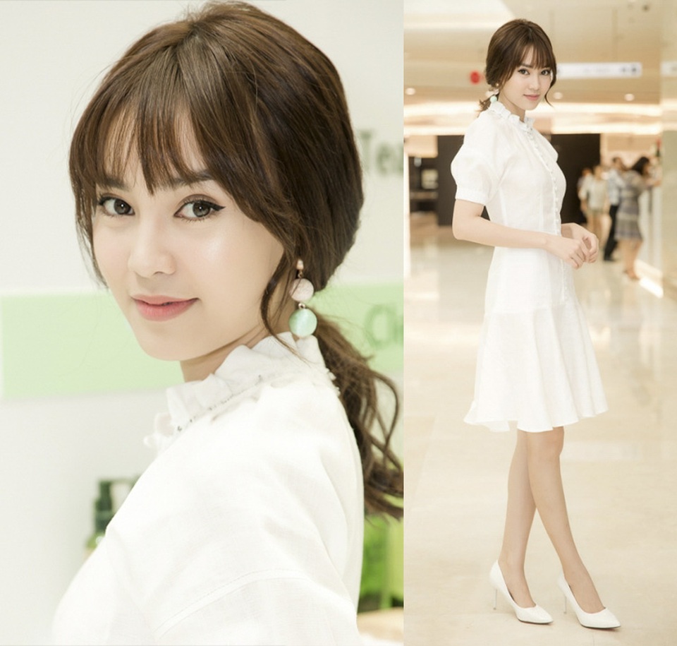 Tóc Tiên, Bảo Anh hở bạo gây tranh cãi, H’hen Niê lọt top sao xấu vì trang điểm - 1 Trở lại thảm đỏ ngay trước thềm giải thưởng Cánh diều vàng, Ninh Dương Lan Ngọc chọn cho mình cây trắng với phần tay bồng, cổ xếp li ngọt ngào. “Ngọc nữ” mới của làng điện ảnh trang điểm kiểu mắt nước long lanh “gây thương nhớ” rất phù hợp với khuôn mặt.