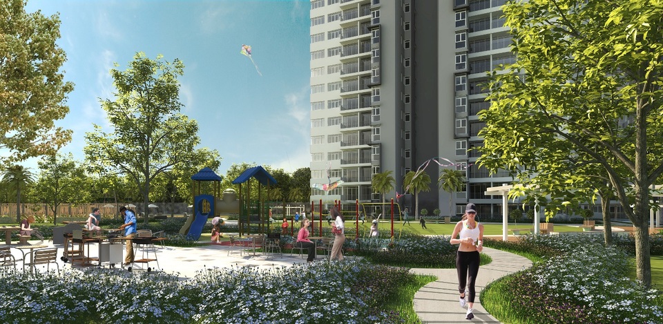 The Habitat chú trọng đầu tư cảnh quan xanh trong thiết kế giúp môi trường sống hài hòa với thiên nhiên