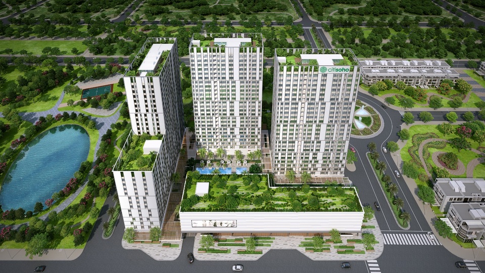 Xu hướng mới: Các nhà phát triển trong nỗ lực mang không gian sống cao cấp đến gần người mua tầm trung - 1 Citisoho Quận 2 được bao bọc bởi trục công viên trung tâm rộng 4ha của KĐT Cát Lái