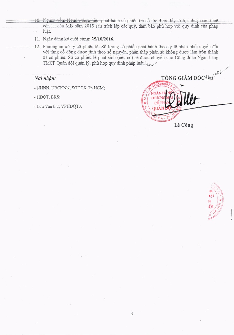 MB công bố thông tin phát hành cổ phiếu để trả cổ tức đợt 2/2015 - 3 MB công bố thông tin phát hành cổ phiếu để trả cổ tức đợt 2/2015 - 3