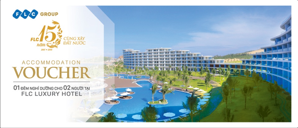 Voucher 2 ngày 1 đêm nghỉ dưỡng dành tặng khách hàng sở hữu bất động sản thương mại