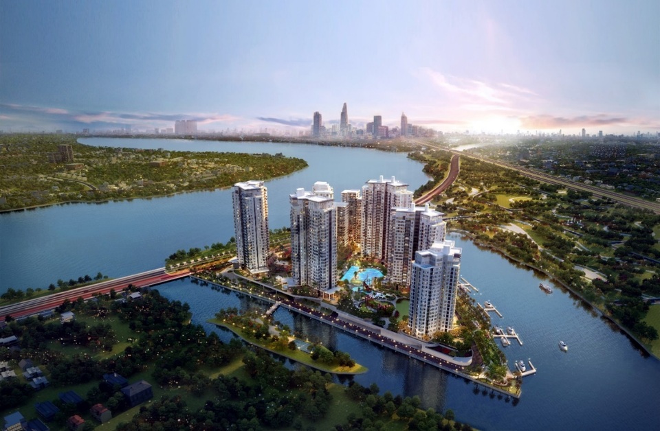 Diamond Island với tầm nhìn 360 độ hướng sông và trung tâm thành phố