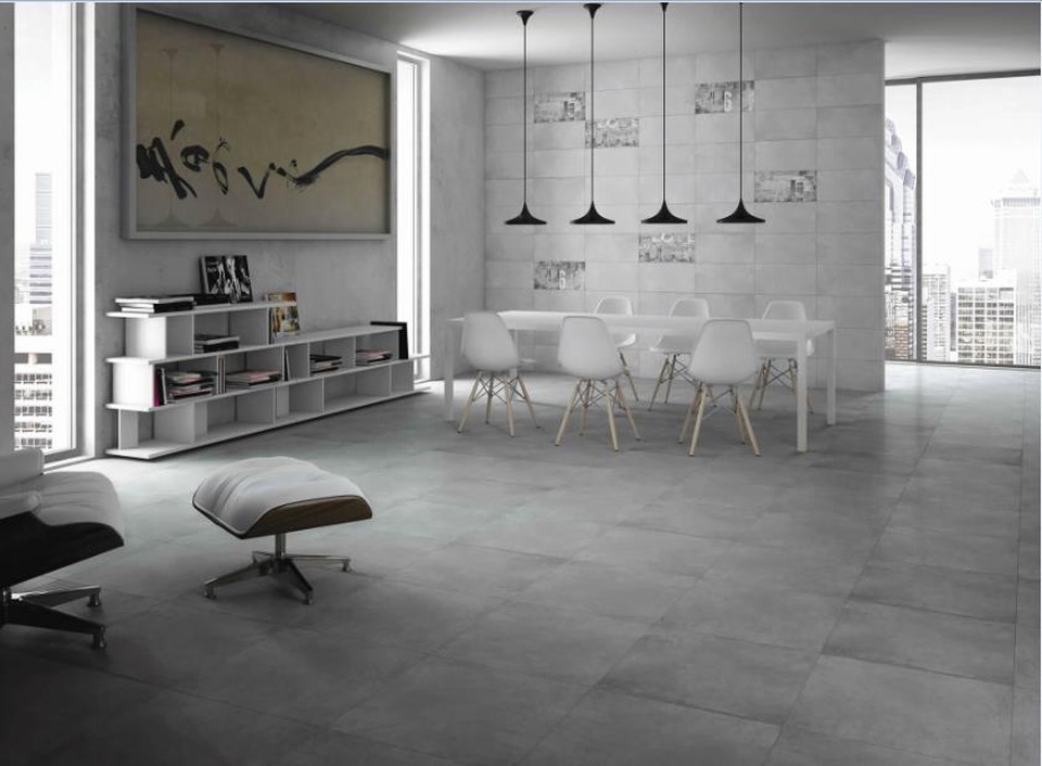 Phong cách tối giản (Minimalist Style) – “Ít mới là nhiều” - 1 Gạch sàn Prime phong cách tối giản vận dụng sự phản sáng khác nhau