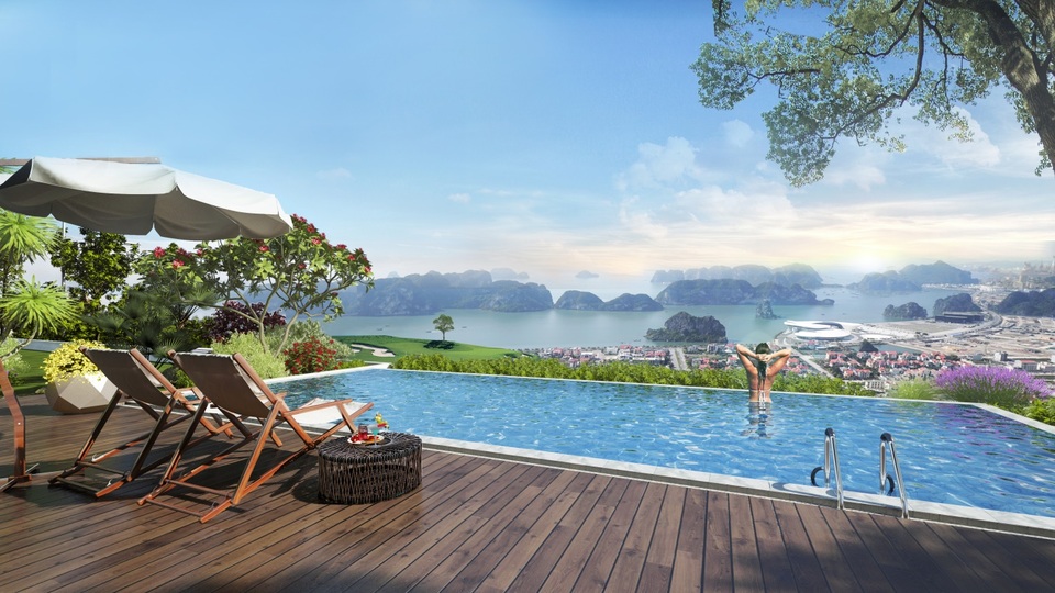 100% Biệt thự có bể bơi riêng: FLC Hạ Long – Nuông chiều mọi giác quan của bạn - 1 Bể bơi biệt thựFLC Hạ Long tầm nhìn hướng thẳng vịnh Hạ Long lộng lẫy