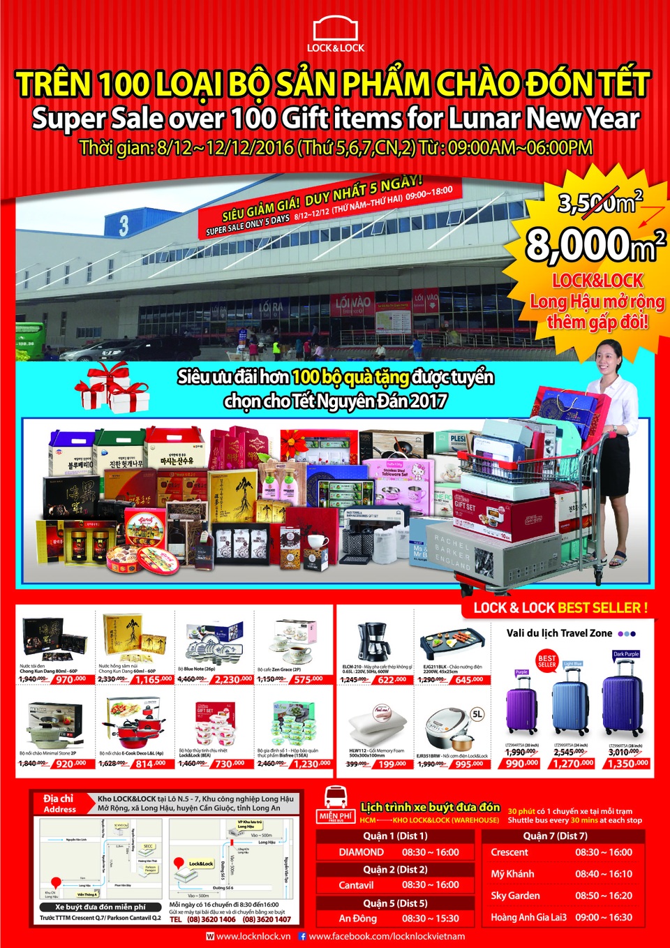 Lock&Lock nhận giải thưởng Top 10 sản phẩm, dịch vụ Tin & Dùng năm 2016 - 3 Hàng trăm bộ sản phẩm Lock&Lock với mức giá ưu đãi hấp dẫn tại Kho Long Hậutừ ngày 8-12/12/2016
