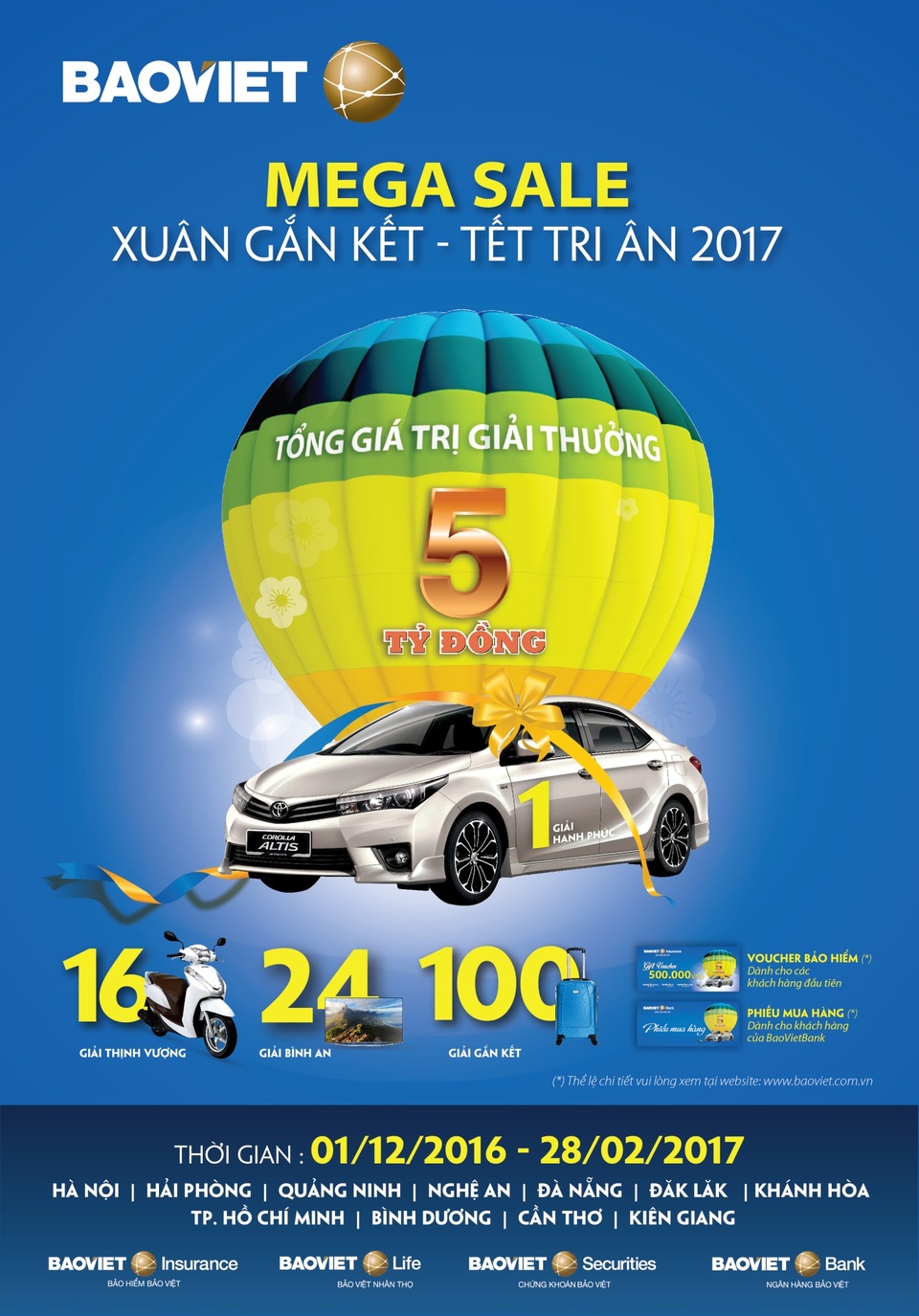 Bảo Việt chuẩn bị ra mắt chương trình khuyến mãi Mega Sale “Xuân gắn kết - Tết tri ân 2017” - 1 Bảo Việt chuẩn bị ra mắt chương trình khuyến mãi Mega Sale “Xuân gắn kết - Tết tri ân 2017” - 1