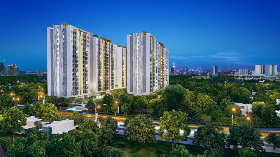 Nhà cho người trẻ: Vừa túi tiền nhưng phải tiện thanh toán - 1 1.092 căn hộ của dự án Him Lam Phú An (Q.9) có diện tích từ 62 - 68m2