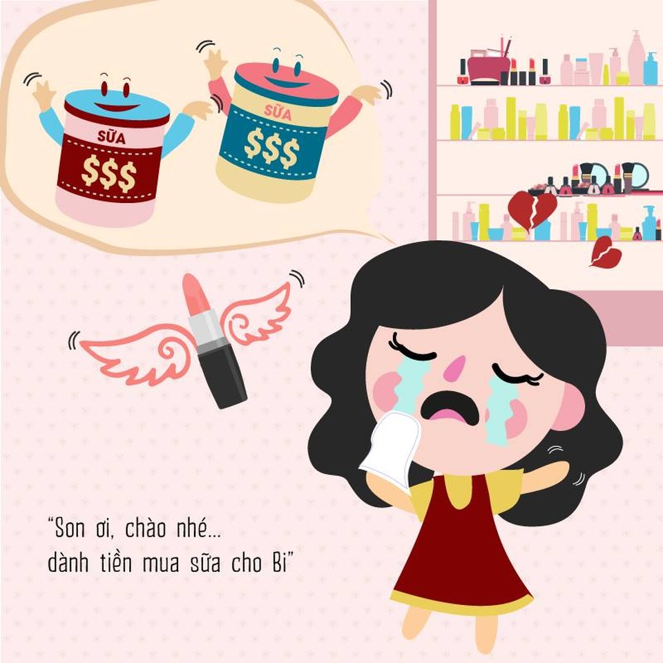 Soi bộ tranh “1001 sự thật của thế giới bỉm sữa” khiến nhiều người xôn xao - 2 Từ lúc bé Bi cai sữa mẹ, lại tốn thêm cả triệu tiền sữa tươi cho con mỗi tháng!