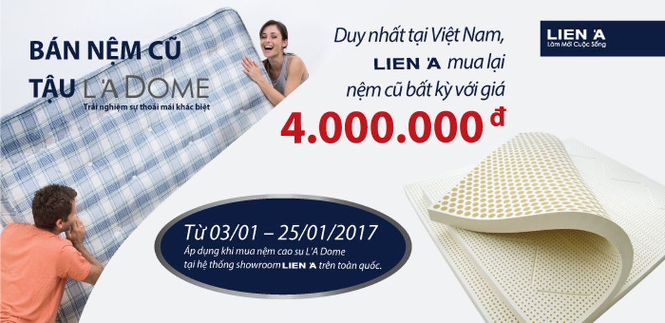 Cách sắm nệm mới thật “hời” đón Tết - 2 Chương trình đổi nệm độc đáo duy nhất tại Việt Nam do Liên Á tổ chức