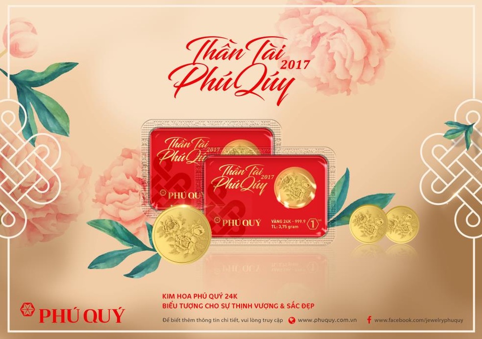 “Thần Tài Phú Quý - Gõ cửa đầu xuân” - 4 Kim hoa Phú Quý trong BST Thần Tài Phú Quý 2017