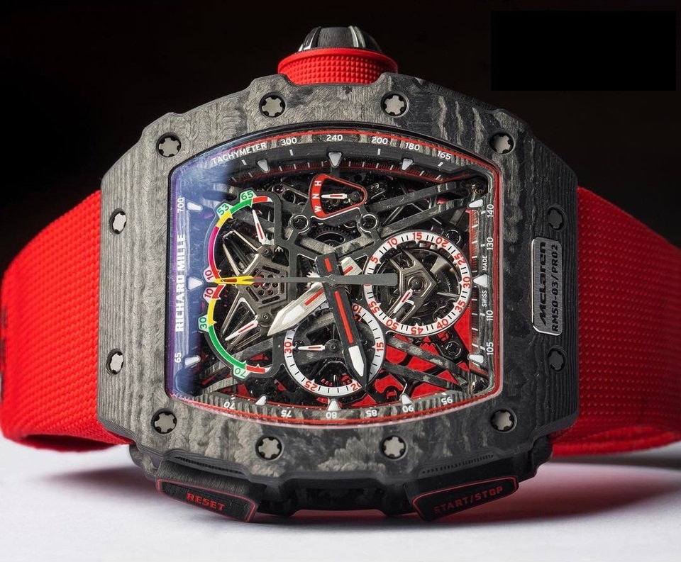 SIHH2017: Richard Mille cùng McLaren đưa vật liệu đoạt giải Nobel vào RM50-03 - 3 RM 50-03 thể hiện sự tinh xảo trong nghệ thuật chế tác đồng hồ của Richard Mille với mỗi chi tiết đều được chế tác bằng tay từ những vật liệu tiên phong.