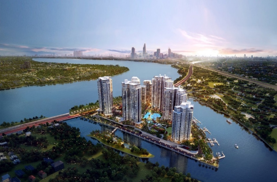 Vị trí ngoạn mục, không giới hạn tầm nhìn tại tòa tháp Bahamas – Diamond Island - 1 Dự án Diamond Island – đảo tự nhiên với 86,5% diện tích dành cho cây xanh và tiện ích cộng đồng