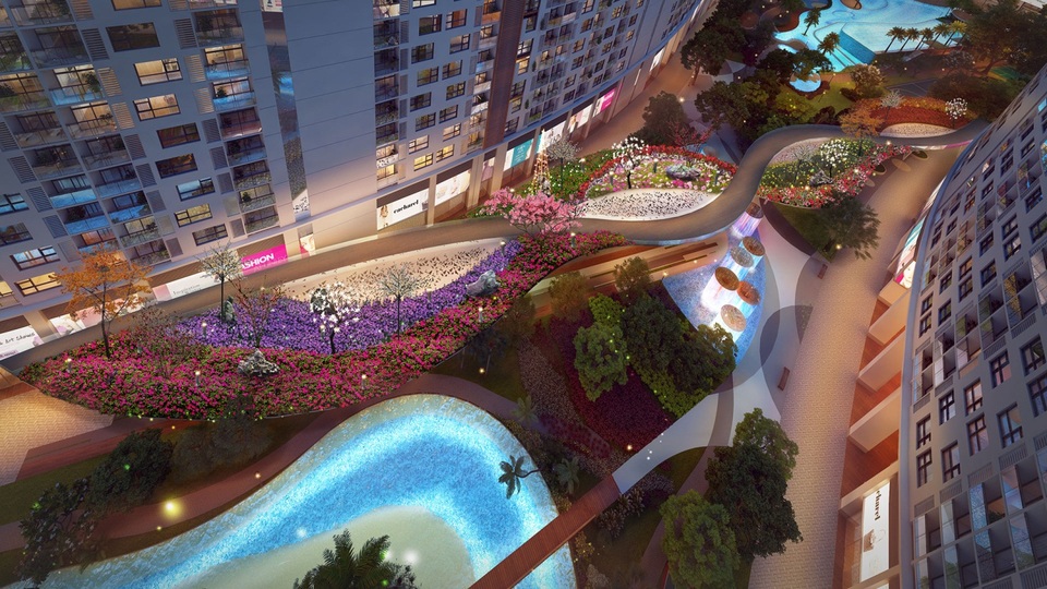 Người trẻ chọn nhà: 4/10? - 1 Đường hoa đi bộ trên không