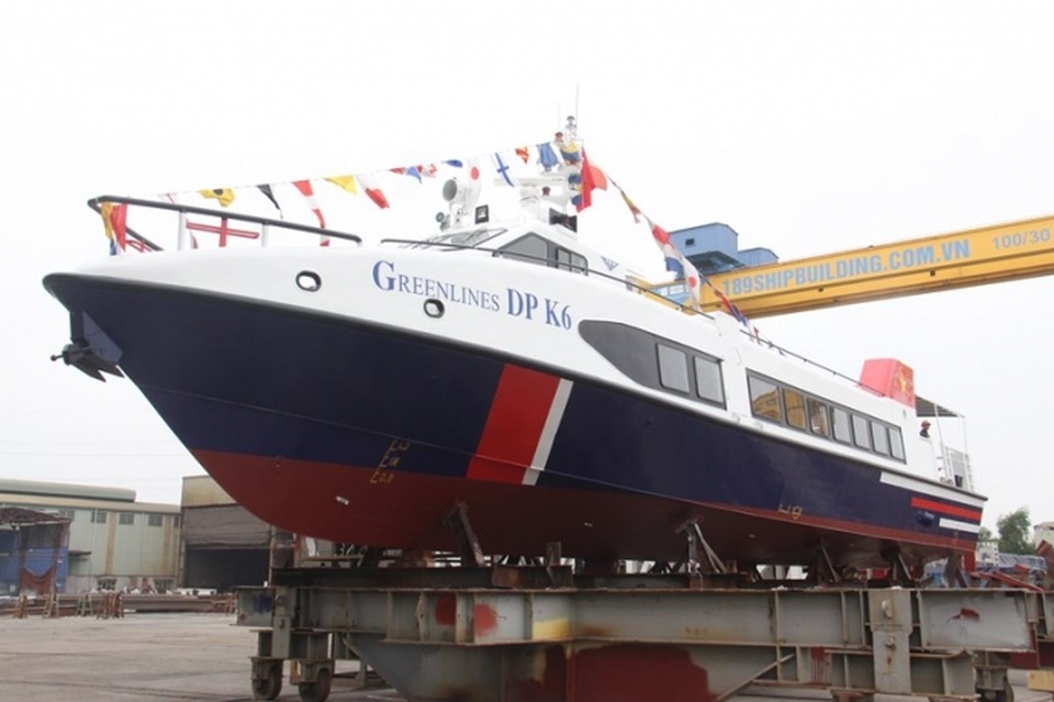 Tàu cao tốc hai thân GreenlinesDP đạt chứng nhận an toàn quốc tế về đường thủy - 2 Hạ thủy tàu cao tốc vỏ hợp kim nhôm GreenlinesDP K6