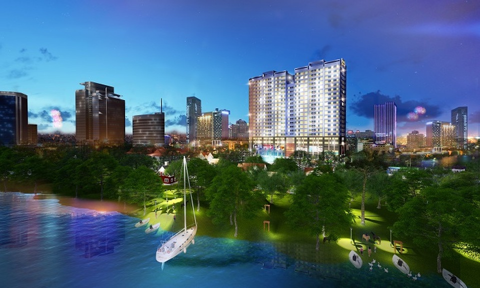 Tây Hồ Riverview có tầm nhìn tuyệt đẹp ra sông Hồng