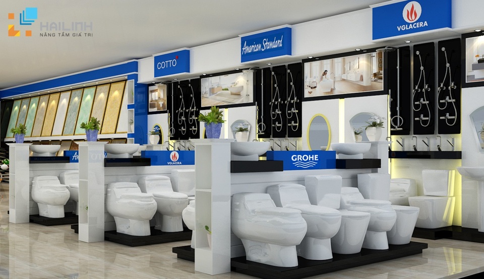 Showroom thiết bị vệ sinh hiện đại chuẩn bị được khai trương tại Hà Nội - 3 Thiết bị vệ sinh được sắp xếp sang trọng và đẹp mắt