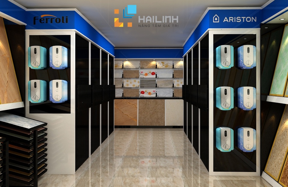 Showroom thiết bị vệ sinh hiện đại chuẩn bị được khai trương tại Hà Nội - 4 Các sản phẩm bình nóng lạnh, thiết bị bếp được sắp đặt tinh tế