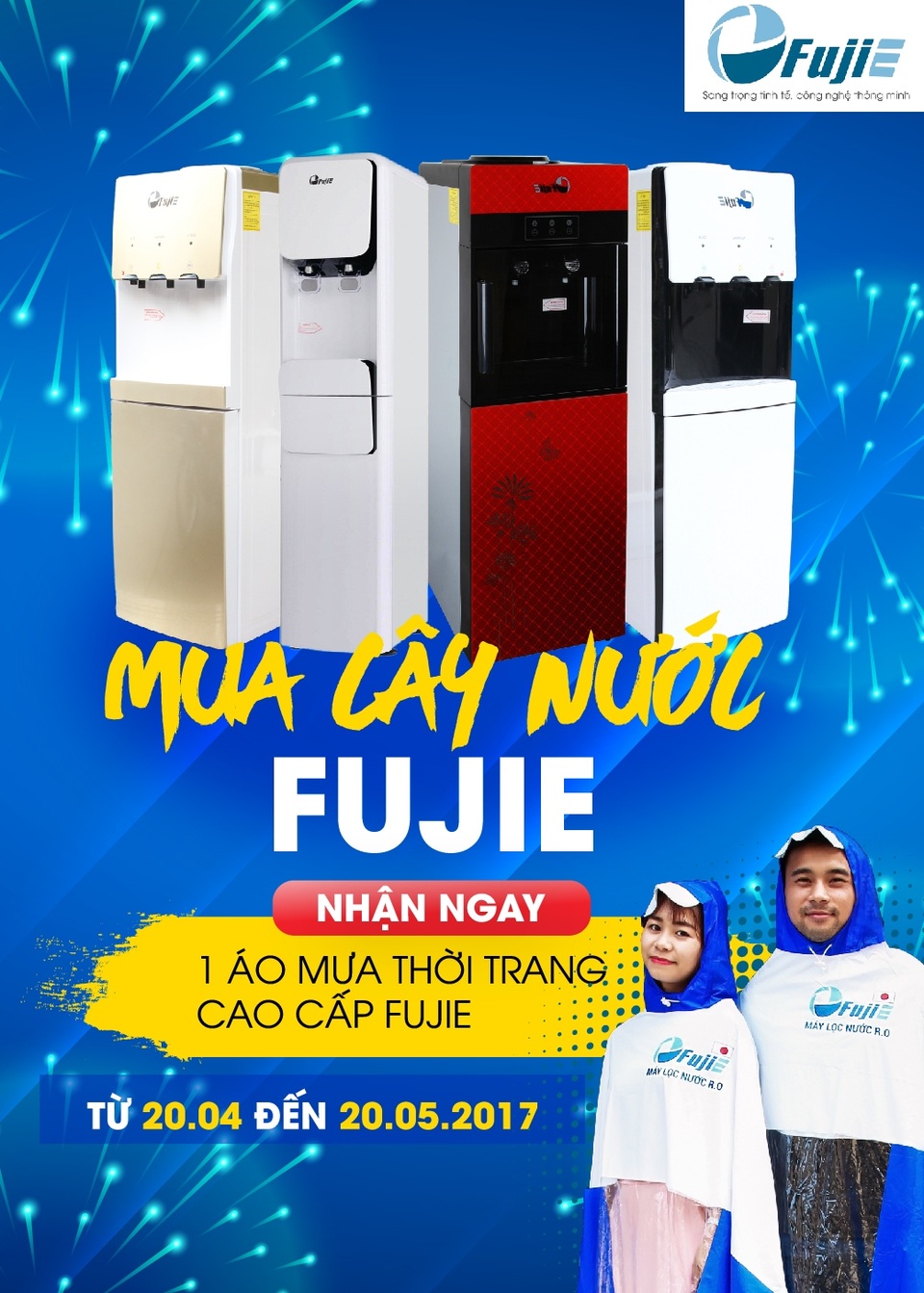 Tháng vàng khuyến mại FujiE tặng hàng nghìn áo mưa thời trang cao cấp - 3 Tháng vàng khuyến mại FujiE tặng hàng nghìn áo mưa thời trang cao cấp - 3