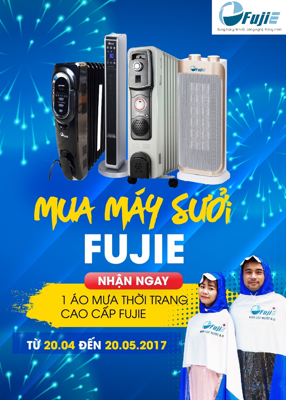 Tháng vàng khuyến mại FujiE tặng hàng nghìn áo mưa thời trang cao cấp - 7 Tháng vàng khuyến mại FujiE tặng hàng nghìn áo mưa thời trang cao cấp - 7