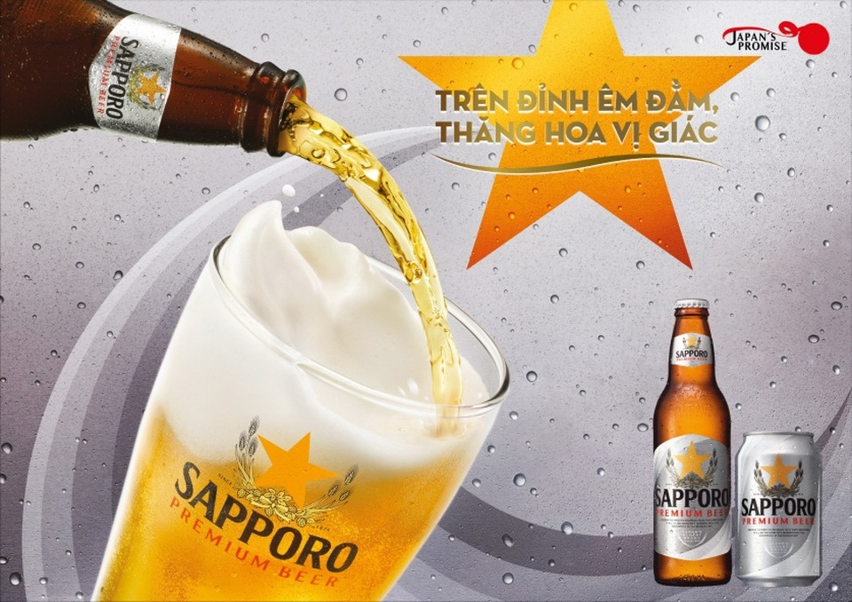 Bia chuẩn phong cách, vị giác thăng hoa - 2
Hương vị êm đằm của Sapporo Premium Beer giúp giác thăng hoa sau mỗi ngụm uống