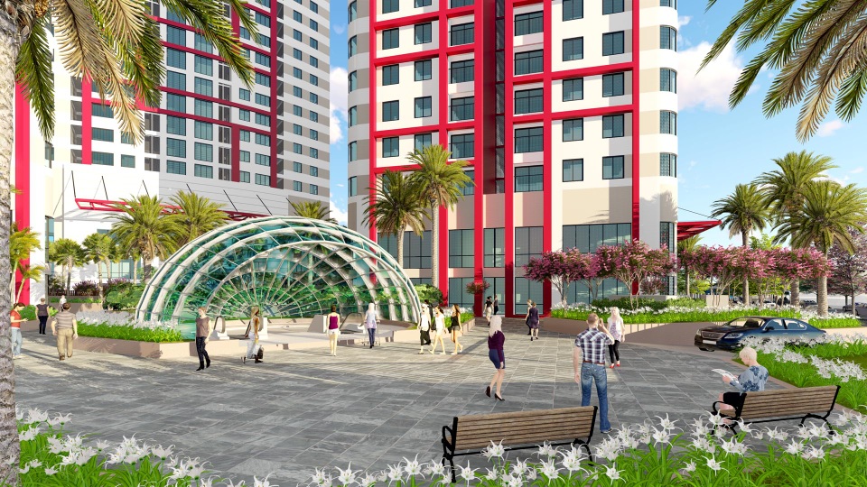 Phối cảnh sảnh thương mại Imperial Plaza.