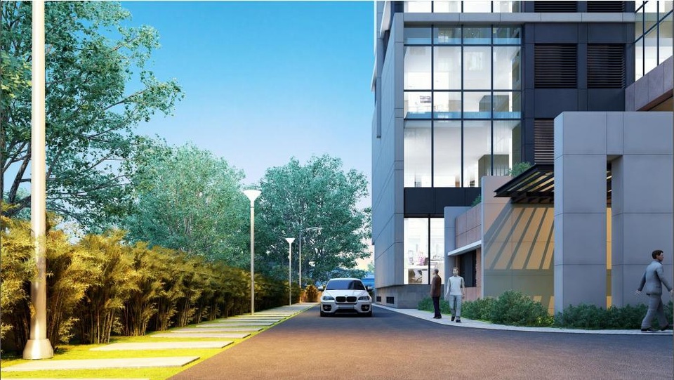 Khám phá không gian sống lý tưởng khu vực Mỹ Đình - 2 Khuôn viên, lối vào khu để xe rộng rãi, thoáng mát