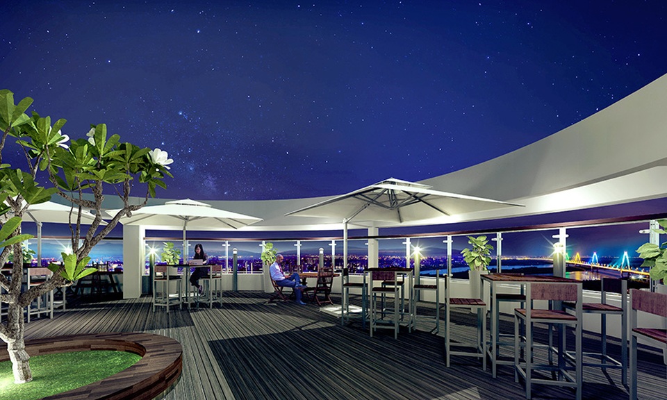 Tây Hồ Riverview – Tâm huyết của người phát triển dự án - 3 Phối cảnh rooftop Cafe