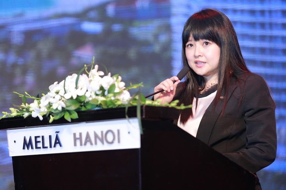 Citadines Marina Halong hút khách - 2 Bà Lew Yen Ping - Tổng quản lý của The Ascott Limited tại Việt Nam tới tham dự và phát biểu tại sự kiện