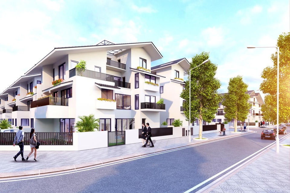 Khu biệt thự song lập Iris Homes với thiết kế trang nhã và sang trọng.