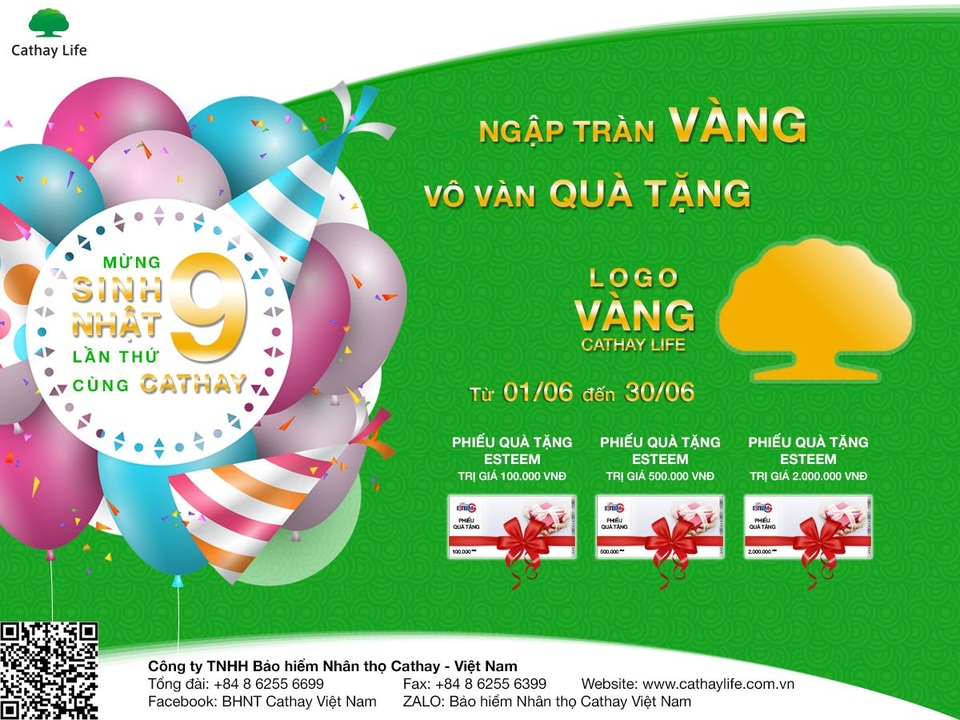 Mừng sinh nhật lần thứ 9 cùng Cathay nhận ngay quà tặng - 1