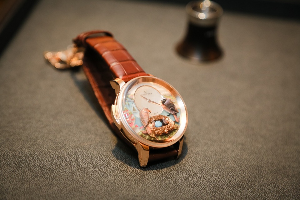 Kiệt tác đồng hồ tổ chim của Jaquet Droz bất ngờ xuất hiện tại Hà Nội - 9