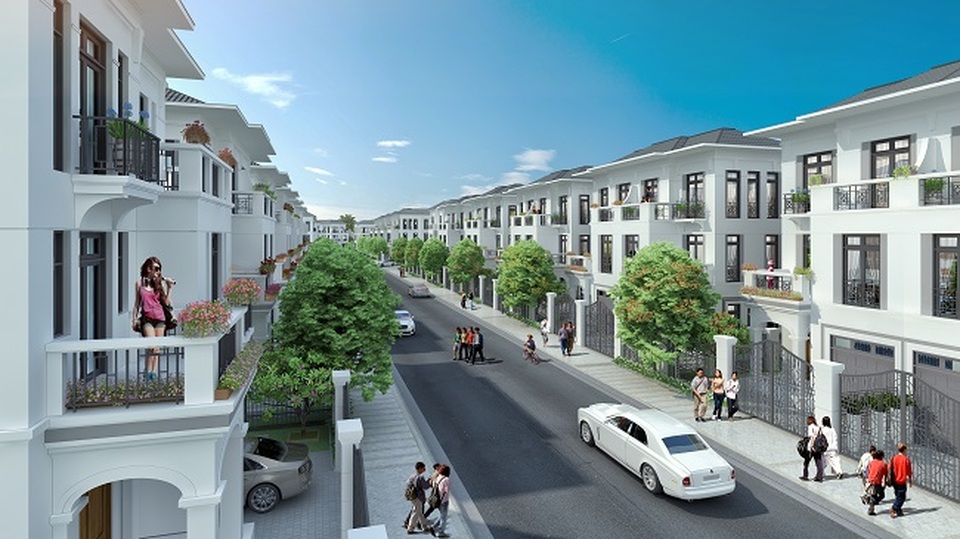 Sắc màu dân gian đương đại tại Vinhomes Riverside - The Harmony - 1 Kiến trúc Đông Dương đặc trưng tại tiểu khu Hướng Dương