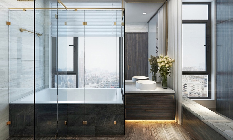 Trung tâm thương mại lớn nhất phía Tây Thủ đô chuẩn bị ra mắt - 3 Ở trong căn hộ Sunshine Center ngỡ đang du lịch tận New York