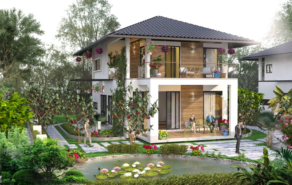Giới nhà giàu săn bất động sản nghỉ dưỡng ven đô để làm “căn nhà thứ 2” - 2 Sống xanh, an lành, không gian thoáng đãng, yên tĩnh chính là điểm vàng của biệt thự nghỉ dưỡng ven đô