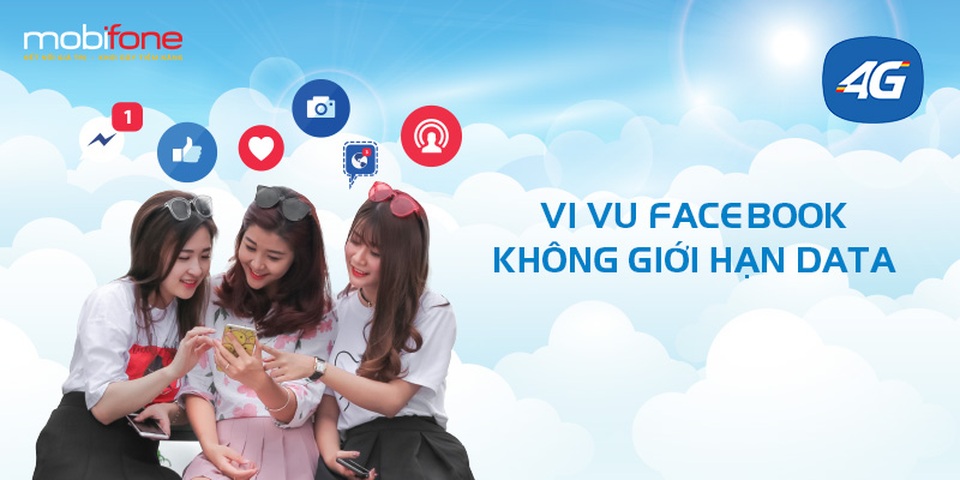 Gói cước FA của MobiFone khuyến mại chỉ còn 40.000đ/tháng - 2 Lướt Facebook thả ga với Data tốc độ cao không giới hạn dung lượng trên nền tảng 4G của MobiFone