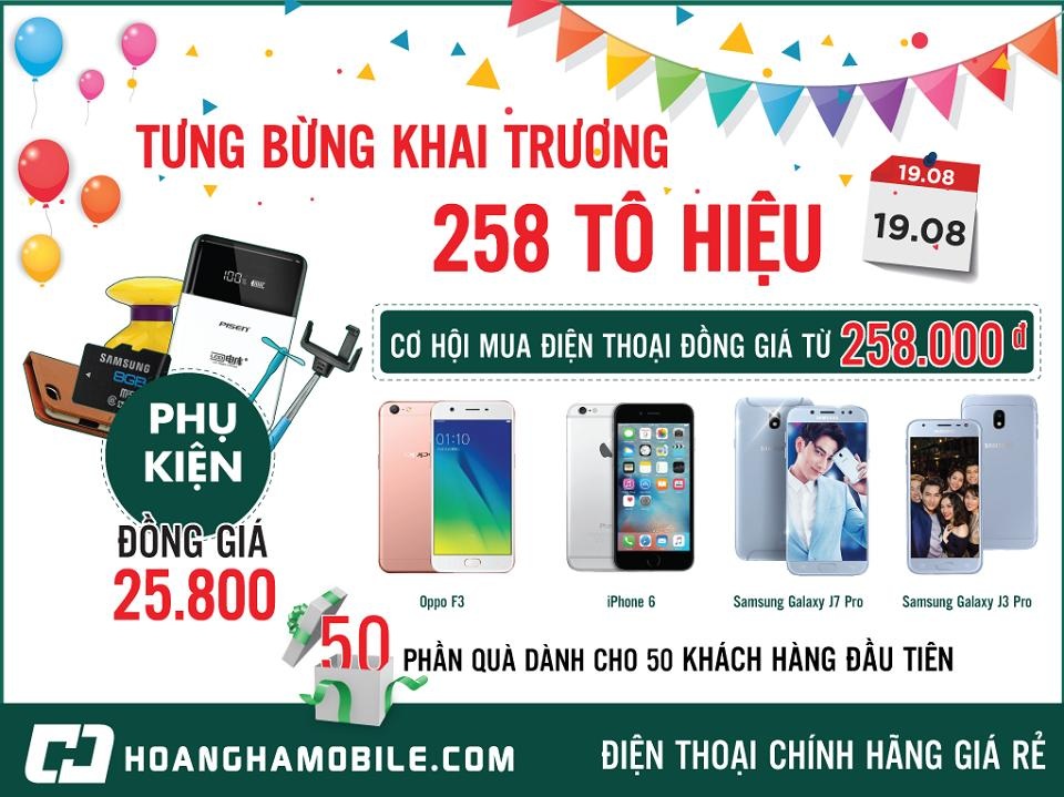 Bí kíp mua iPhone 6 chính hãng 32GB giá chỉ 2.580.000 đồng - 2 Ngày hội đồng giá tại Hoàng Hà Mobile 258 Tô Hiệu, Hải Phòng