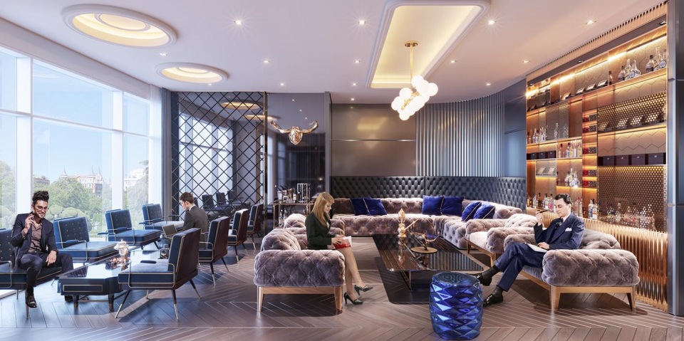 Khu Cigar lounge sang trọng.